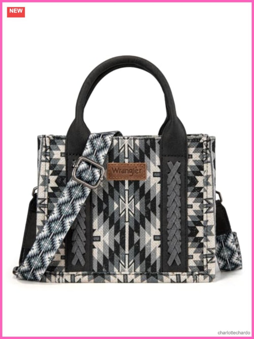 Western Mini Tote Bag with Aztec Print Crossbody Purse